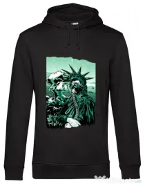 Hoodie barbat cu gluga Save the liberty Negru