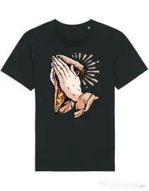 Tricou STANLEY STELLA barbat Pray for pizza Negru