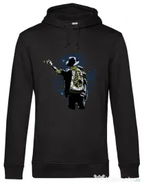 Hoodie barbat cu gluga Zombie pop Negru