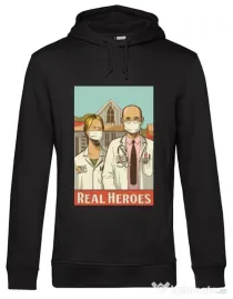 Hoodie barbat cu gluga Real heroes Negru