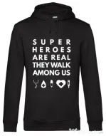 Hoodie barbat cu gluga Medical heroes Negru