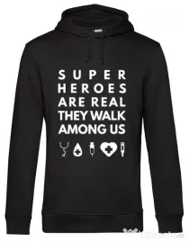 Hoodie barbat cu gluga Medical heroes Negru