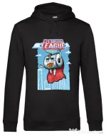 Hoodie barbat cu gluga Cleaning league toilet paper Negru