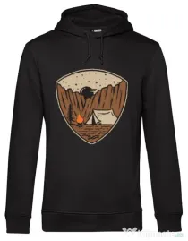 Hoodie barbat cu gluga Camp cliffs Negru