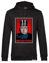Hoodie barbat cu gluga Rocketman Negru