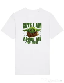 Tricou STANLEY STELLA barbat Cute I am Alb
