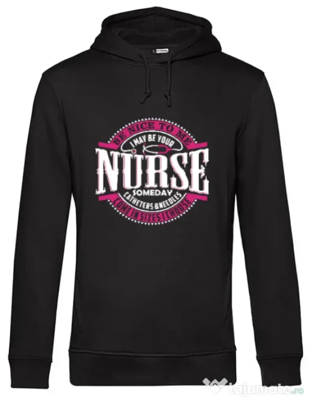 Hoodie barbat cu gluga Nice to me Negru