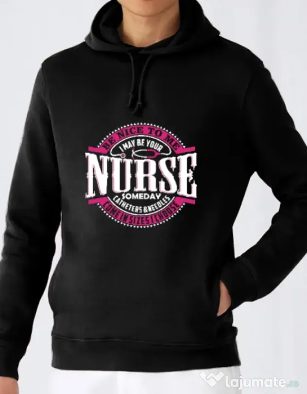 Hoodie barbat cu gluga Nice to me Negru