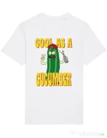 Tricou STANLEY STELLA barbat Cool as cucumber Alb