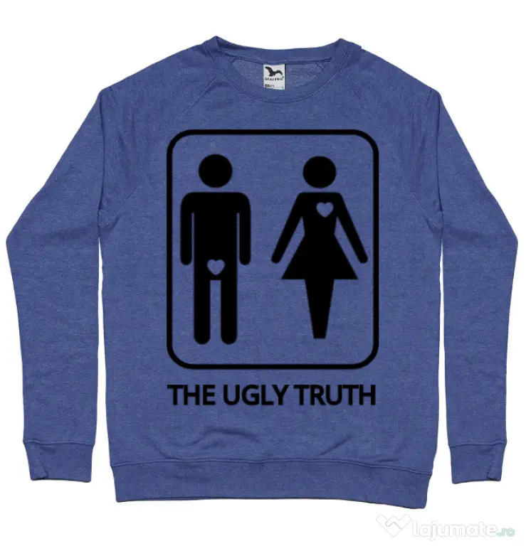Bluza Burlaci ADLER The ugly truth Albastru melanj