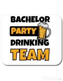 Mousepad personalizat Bachelor Party Alb