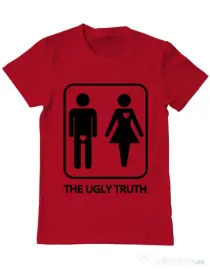 Tricou Burlaci ADLER The ugly truth Rosu