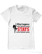 Tricou Petrecerea burlacilor ADLER Bachelor party Alb