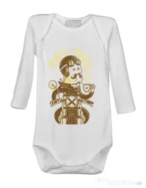 Baby body Coffee Racer Alb