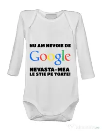 Baby body Nu am nevoie de google Alb