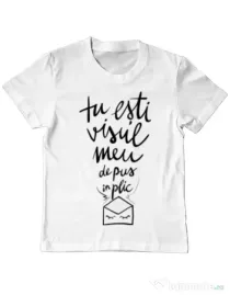 Tricou ADLER copil Tu esti visul meu Alb