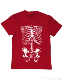 Tricou ADLER copil Ribcage Rosu