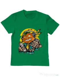 Tricou ADLER copil Pumpkin Music Verde mediu