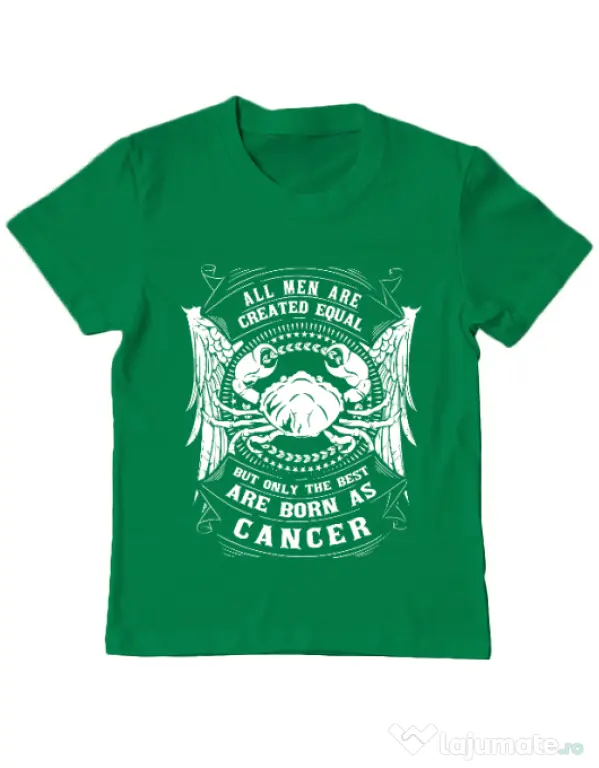 Tricou ADLER copil The best men are born as Cancer Verde mediu