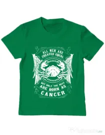 Tricou ADLER copil The best men are born as Cancer Verde mediu