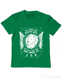Tricou ADLER copil The best men are born as Leo Verde mediu