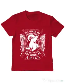 Tricou ADLER copil The best women are born as Aries Rosu
