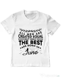 Tricou ADLER copil The best men are born in June Alb