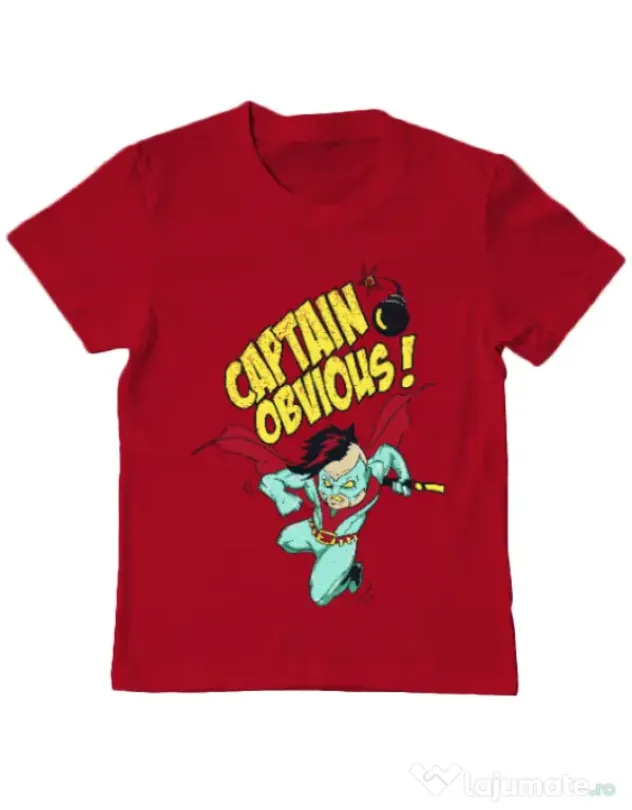 Tricou ADLER copil Captain obvious Rosu