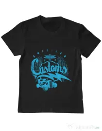 Tricou ADLER copil American customs Negru