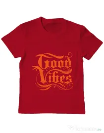 Tricou ADLER copil Good vibes Rosu