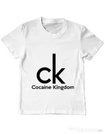 Tricou ADLER copil Cocaine kingdom Alb