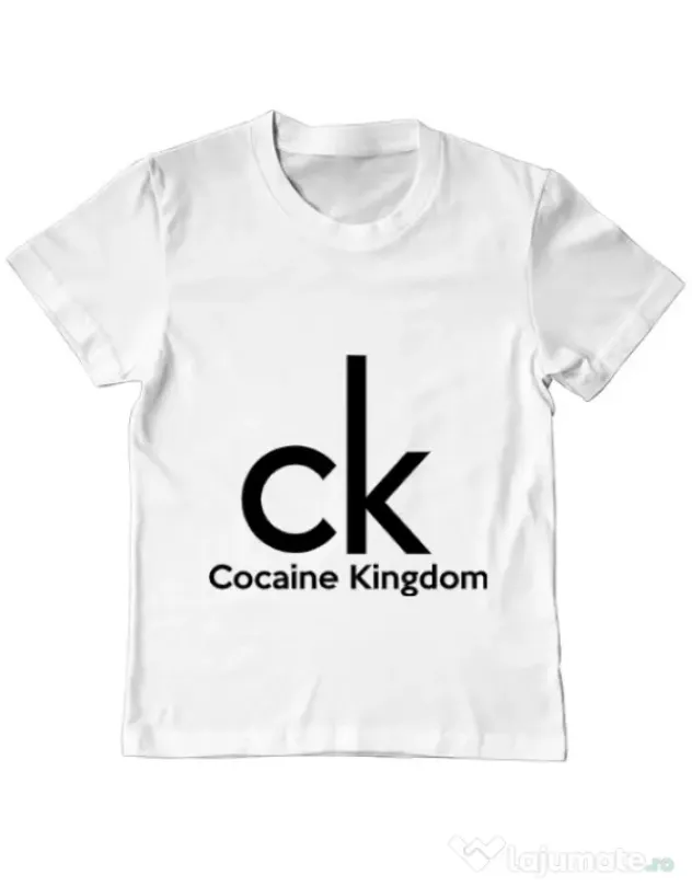 Tricou ADLER copil Cocaine kingdom Alb