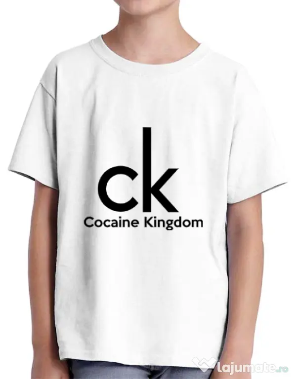 Tricou ADLER copil Cocaine kingdom Alb