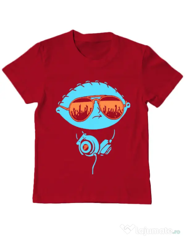 Tricou ADLER copil Dj Stewie Rosu