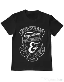 Tricou ADLER copil Keep dancing Negru