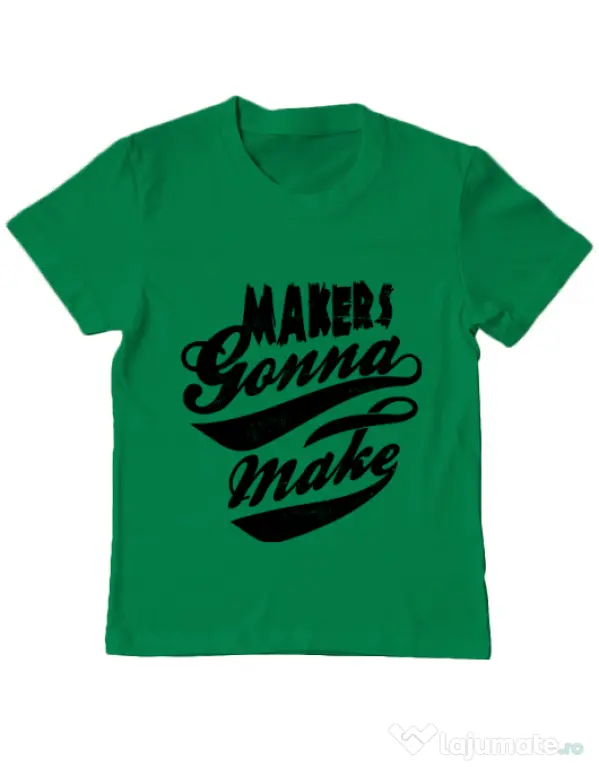 Tricou ADLER copil Makers gonna make Verde mediu