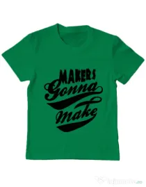 Tricou ADLER copil Makers gonna make Verde mediu