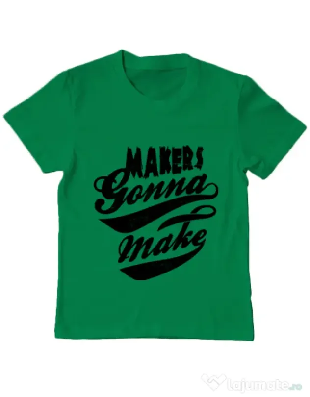 Tricou ADLER copil Makers gonna make Verde mediu