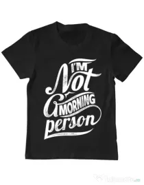 Tricou ADLER copil Not a morning person Negru