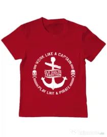 Tricou ADLER copil Old sailor tradition Rosu