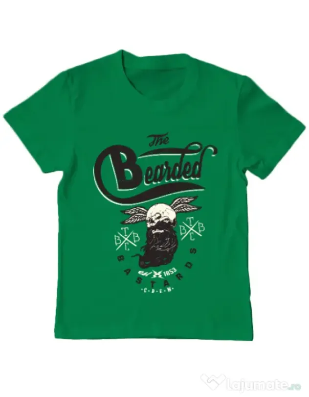 Tricou ADLER copil The bearded bastards Verde mediu
