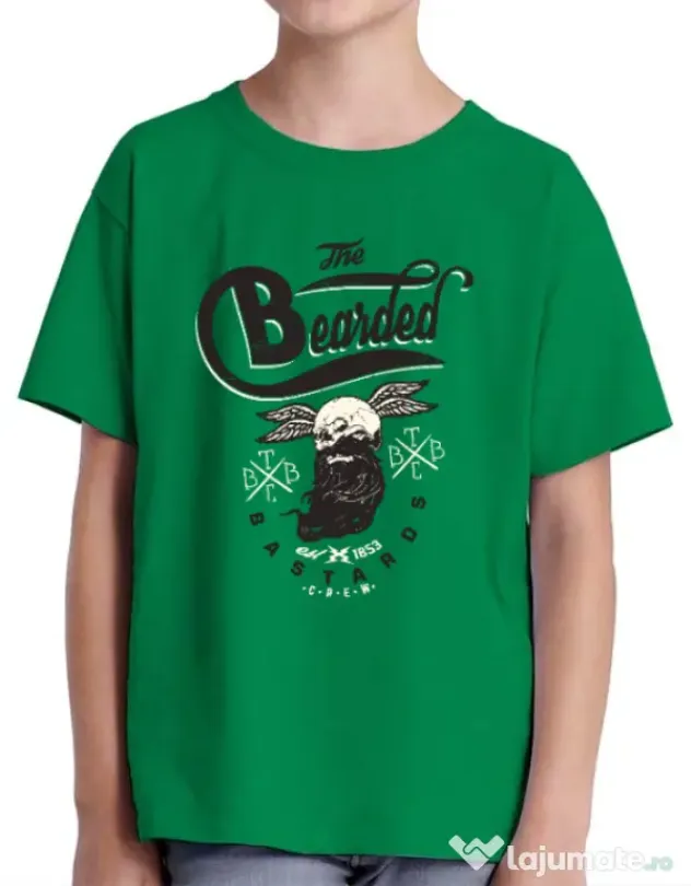 Tricou ADLER copil The bearded bastards Verde mediu