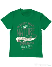 Tricou ADLER copil Walk of nature Verde mediu