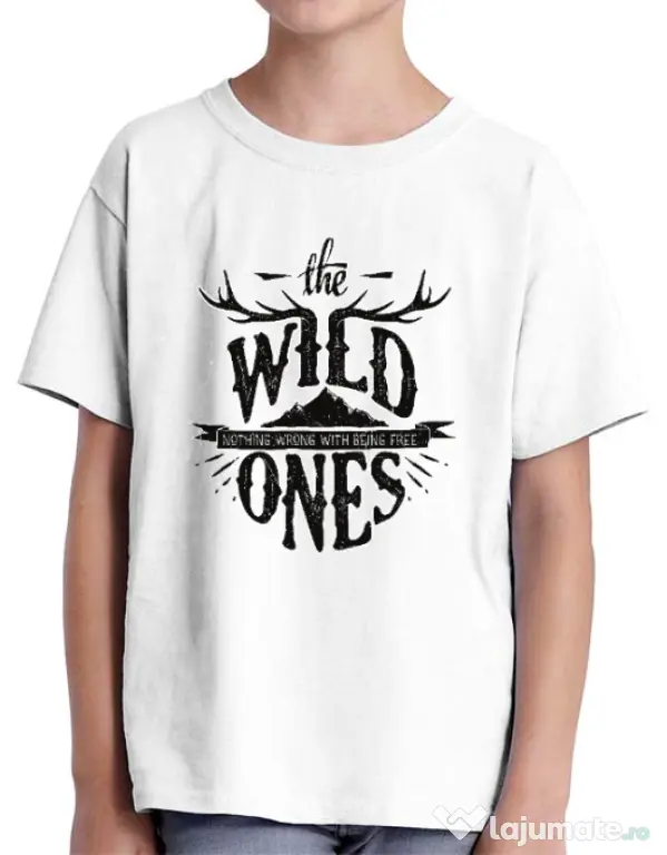 Tricou ADLER copil The Wild Ones Alb