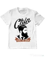 Tricou ADLER copil Chin full of win Alb