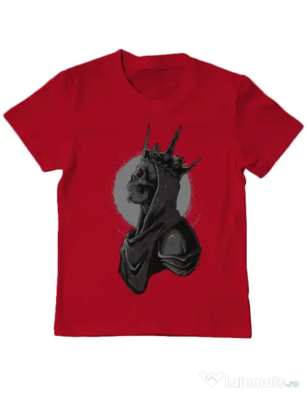 Tricou ADLER copil Skull King Rosu