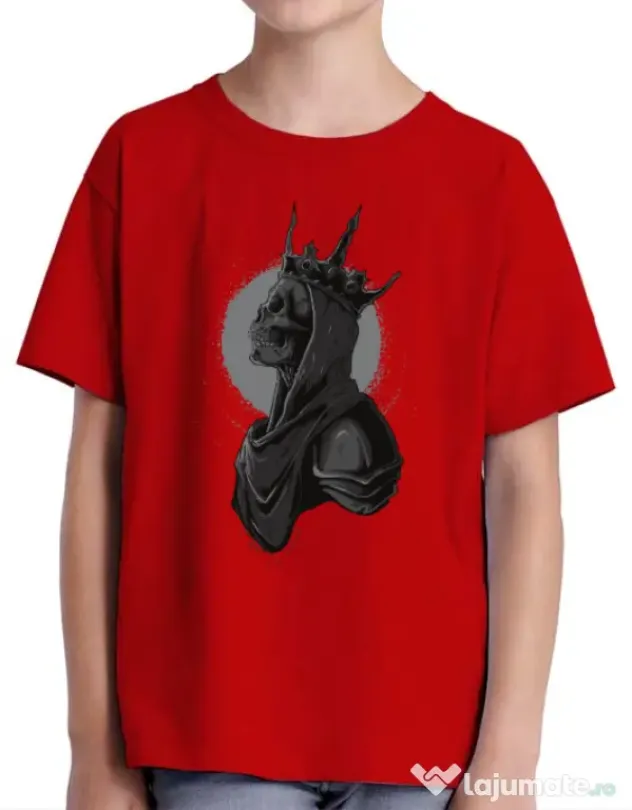 Tricou ADLER copil Skull King Rosu