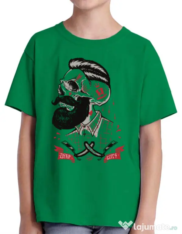 Tricou ADLER copil Deep cuts Verde mediu