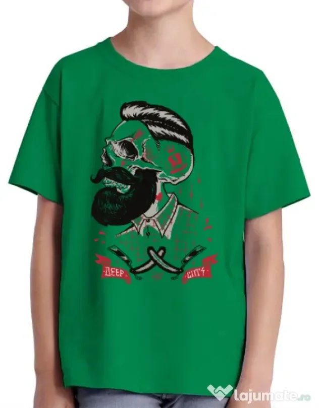Tricou ADLER copil Deep cuts Verde mediu