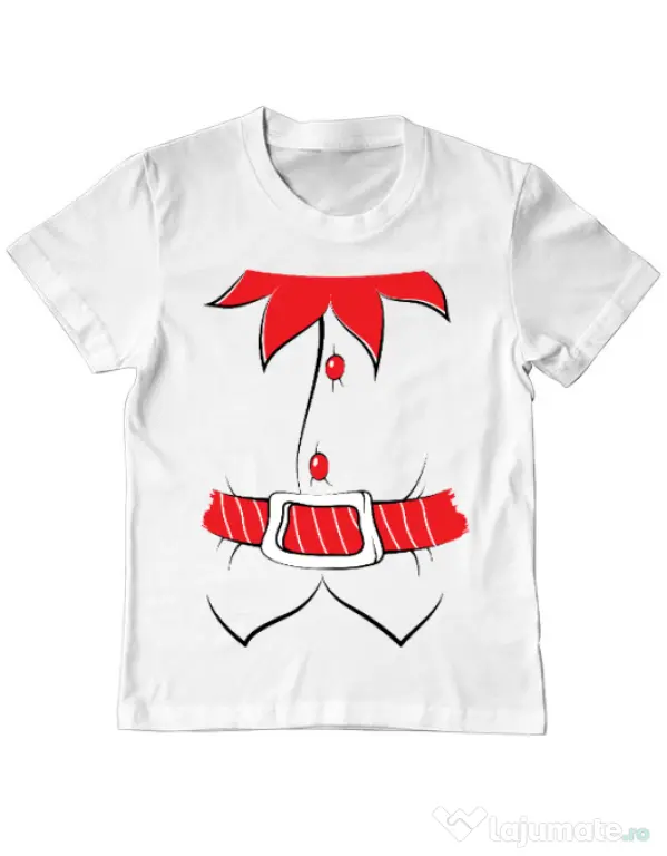 Tricou ADLER copil Santa helper Alb